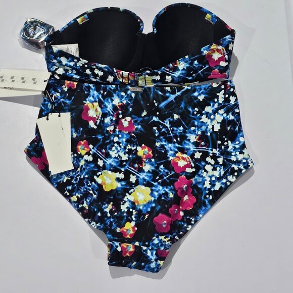 Calvin Klein Printed Balconette Bikini Top & Tummy-Control High-Waist Bottoms - Picture 7 of 11